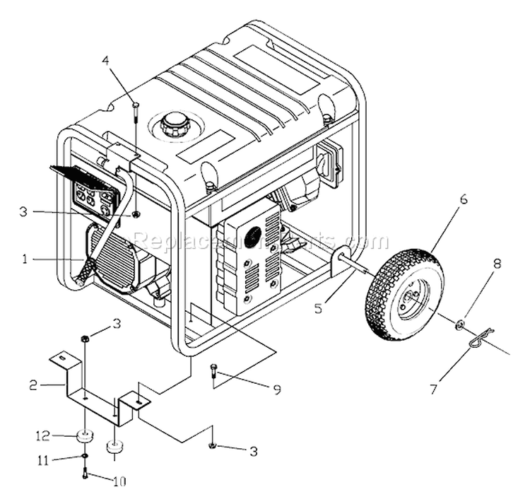 Page C Diagram and Parts List for 1677-0  Briggs and Stratton Generator